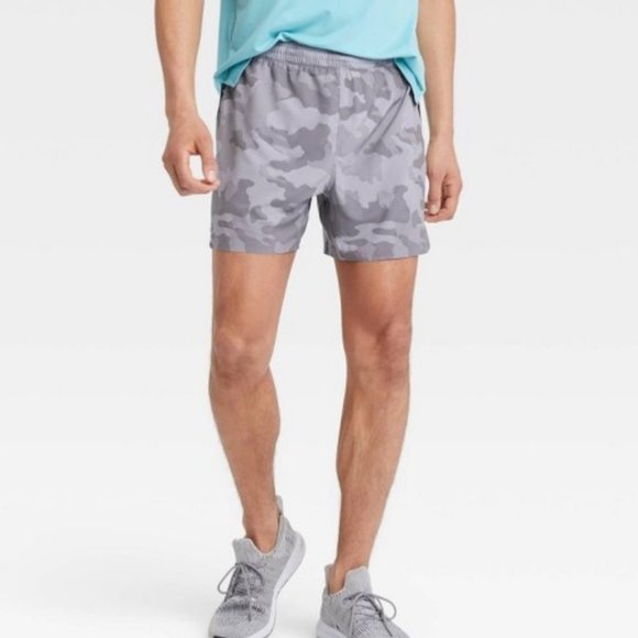 All in Motion Men's XXL Track Shorts Lined Run Shorts 5" inseam 2XL Gray - Picture 2 of 8